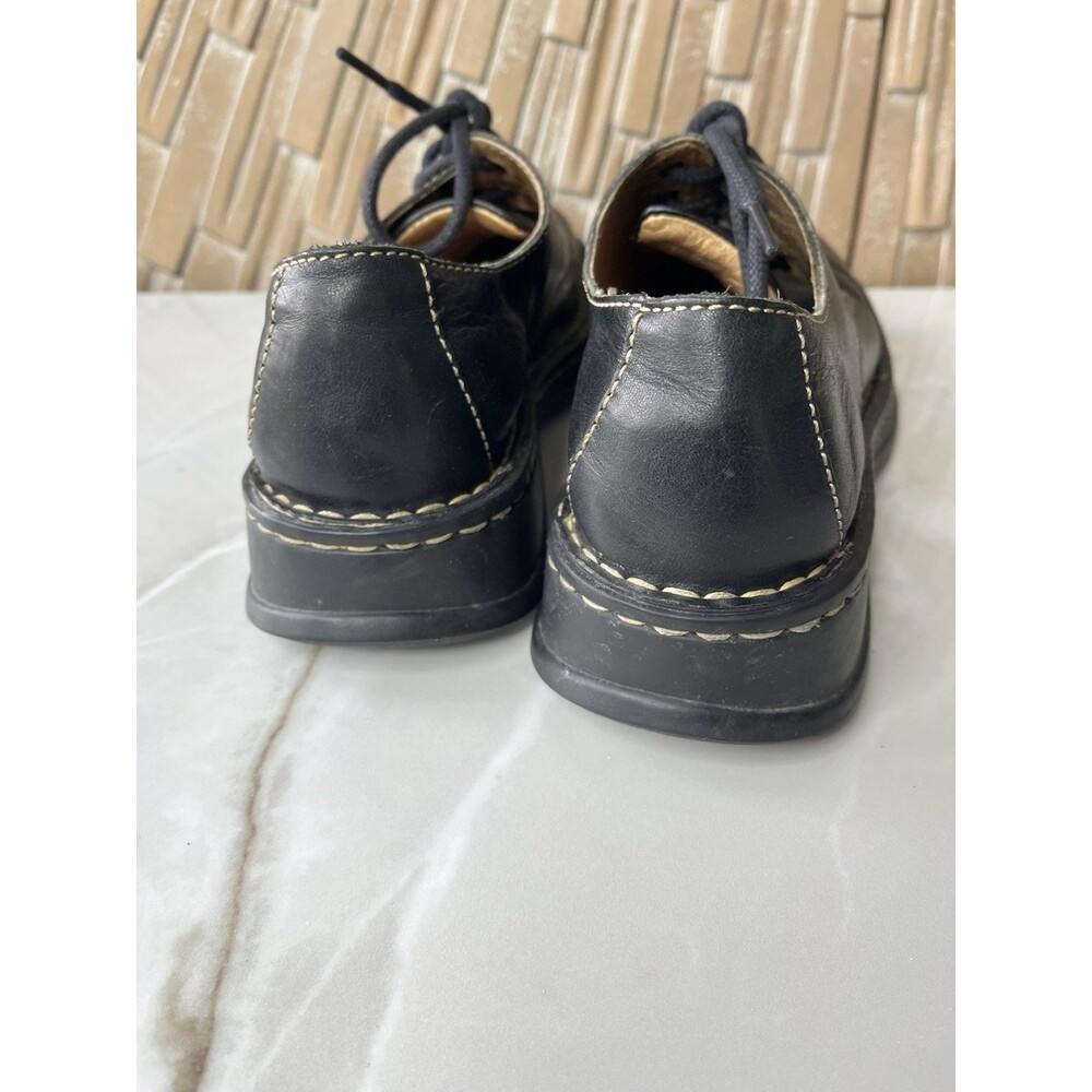 Born Wmn Shoes  Sz 9 M/W Wide Black Leather Lace Up Oxford W3788 - Picture 6 of 10